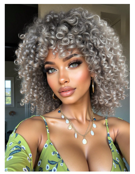 Fluffy Little Curl Wig, Synthetic Heat-Resistant Fiber Wig