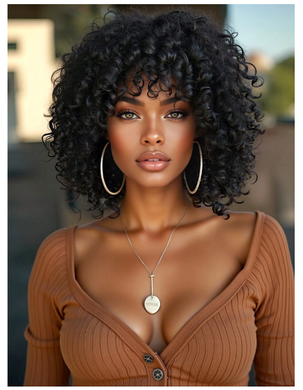 Fluffy Little Curl Wig, Synthetic Heat-Resistant Fiber Wig
