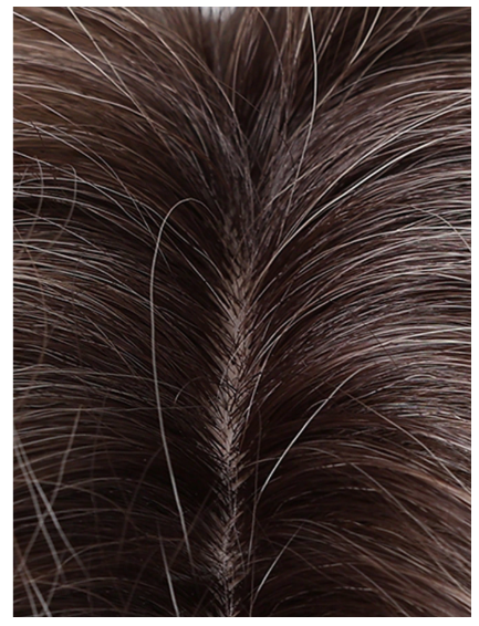 Curly Elegant Brown Highlights Wig