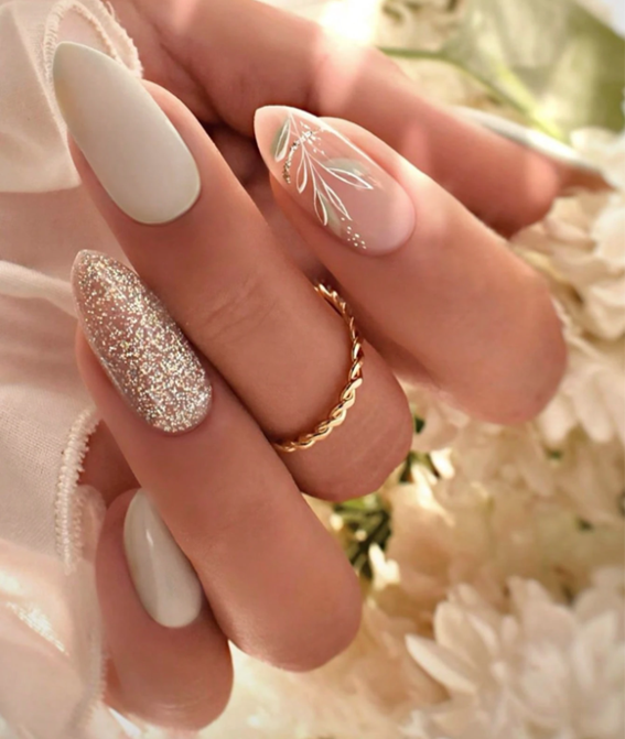 24 pieces Matte Almond Shaped Press on Nails