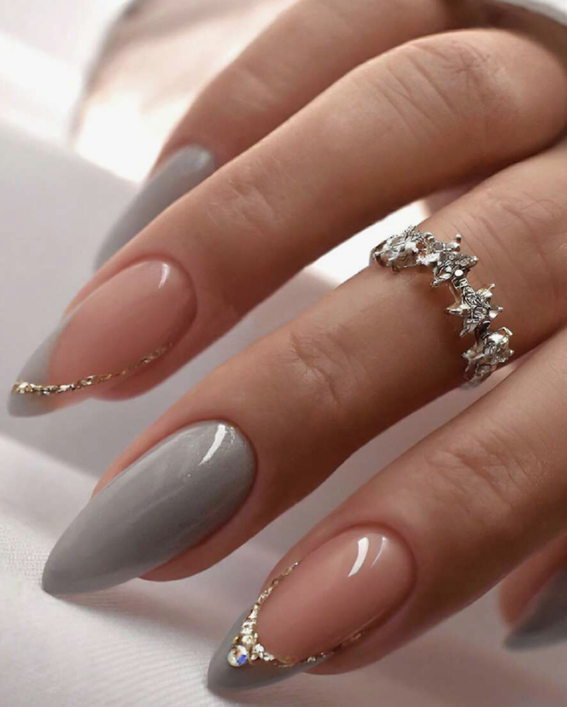 Grey nails