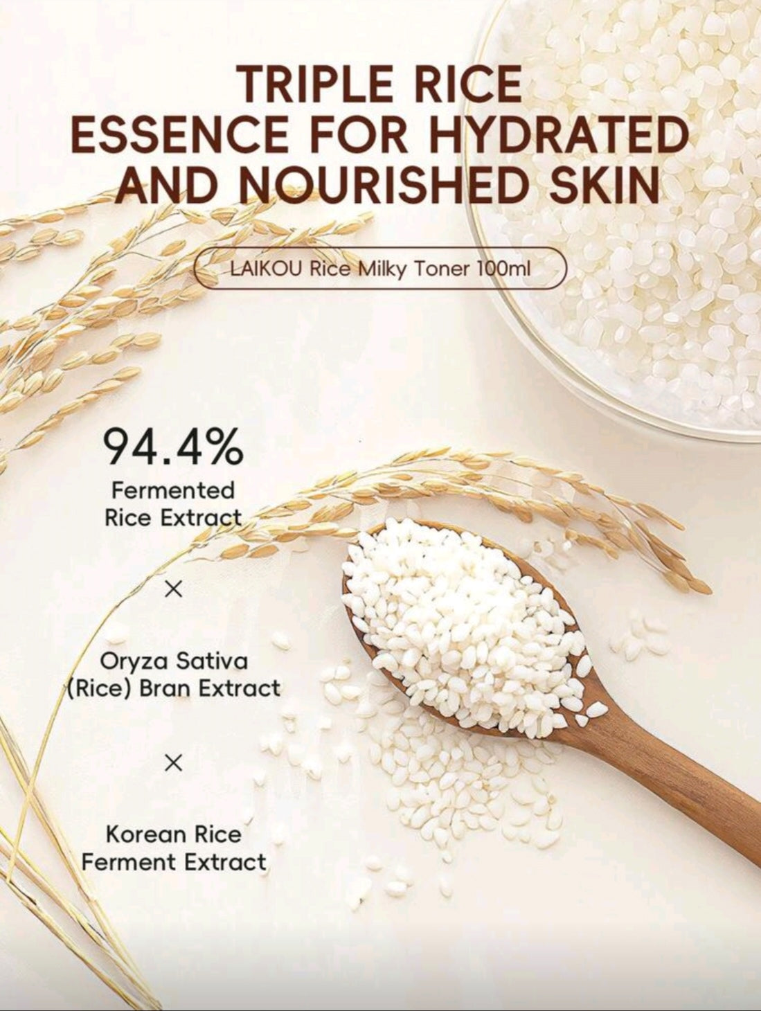 Laiko Rice Milky Toner - Glow In EVERY drop