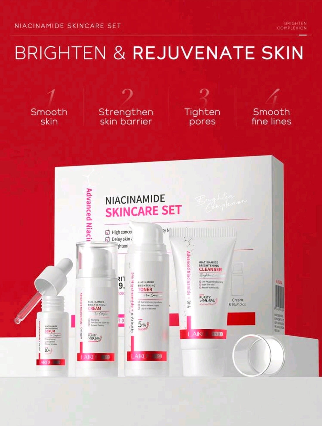 4-Piece Niacinamide Skincare Set