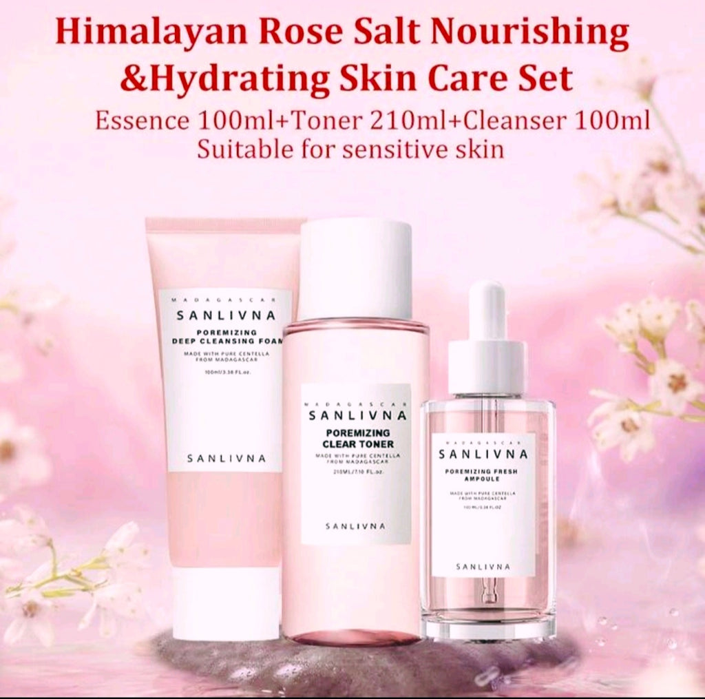 Centella Asiatica Rose Nourishing & Hydrating Skin 3 Skin Care Set