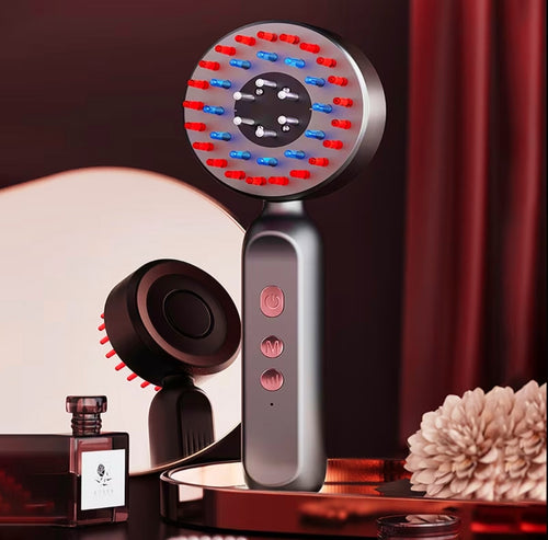 2-in-1 Electric Hair Brush and Scalp Massager for Hair - Hair Oil Applicator and Scalp