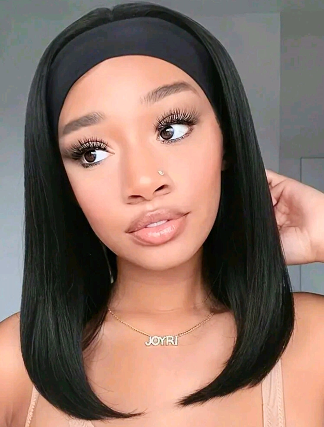 Glue free Easy-Wear Bob Headband Wig