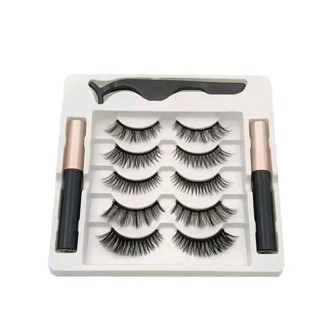 5 Pairs Magnetic Eyelashes Set
