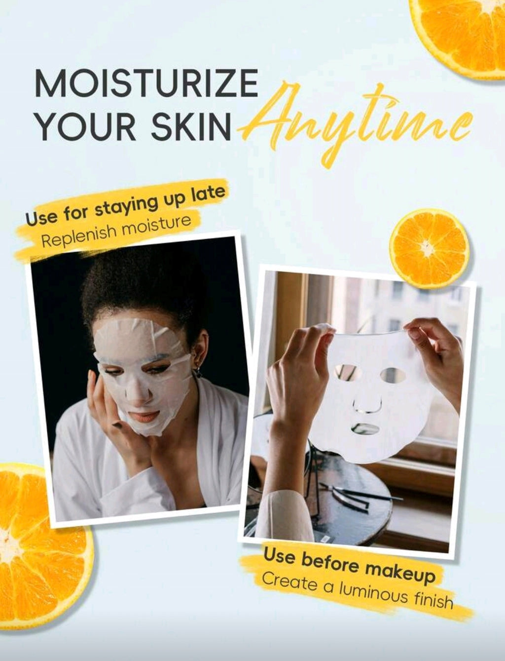 20 piece LAIKOU Korean Snail Collegen, Milk Silk or Vitamin C Moisturizing Face Mask