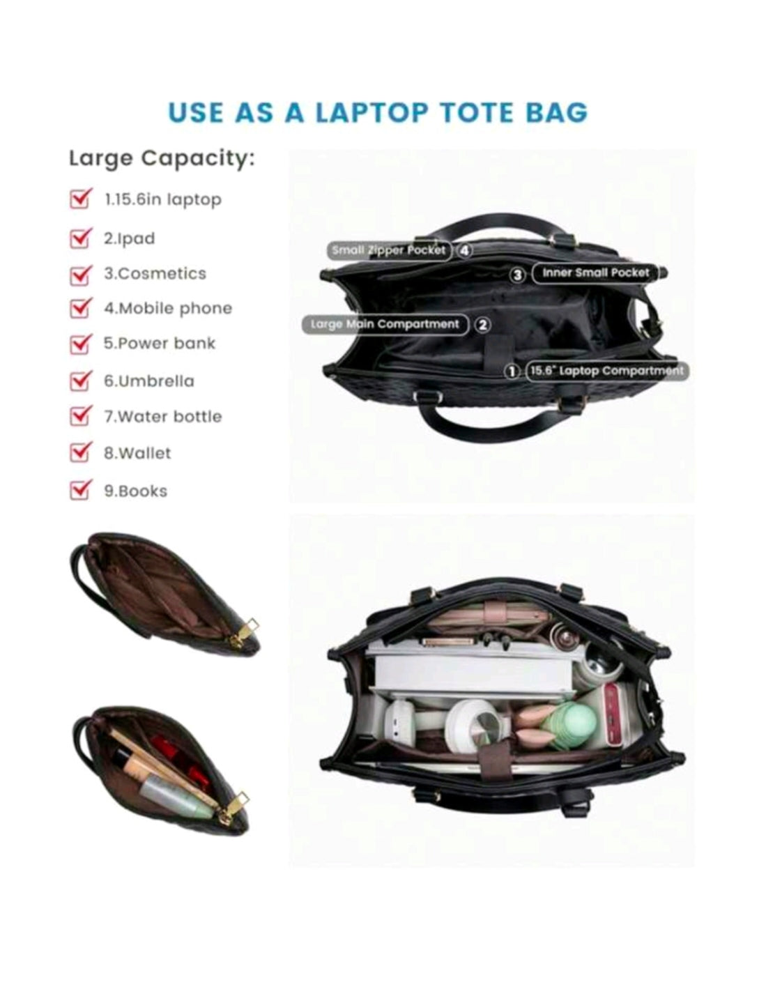 Laptop, Handbag and Lunchbag - All In One