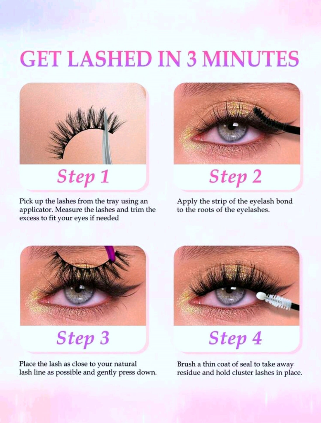 20 Pairs Eyelashes Set