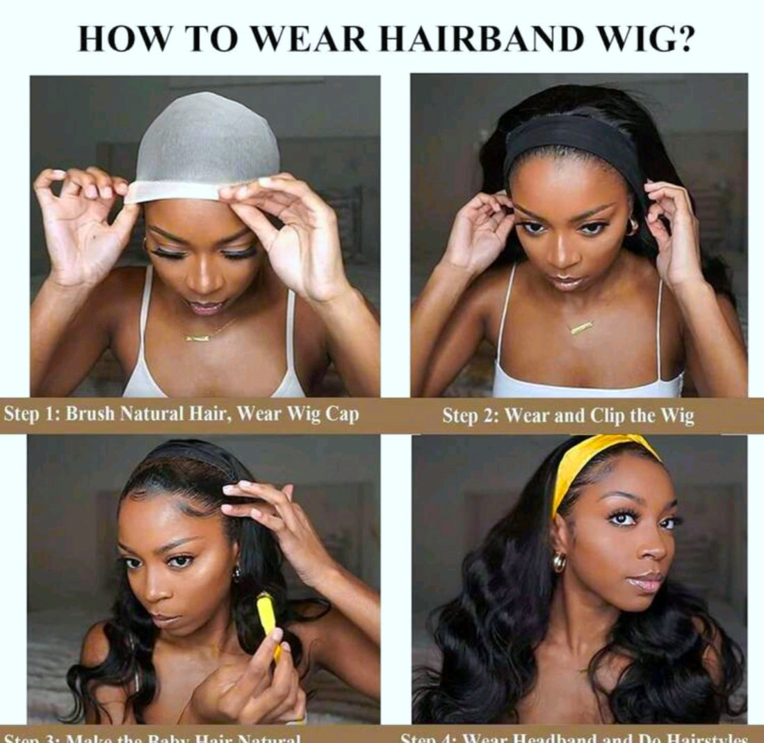 66cm Wavy Headband Wig