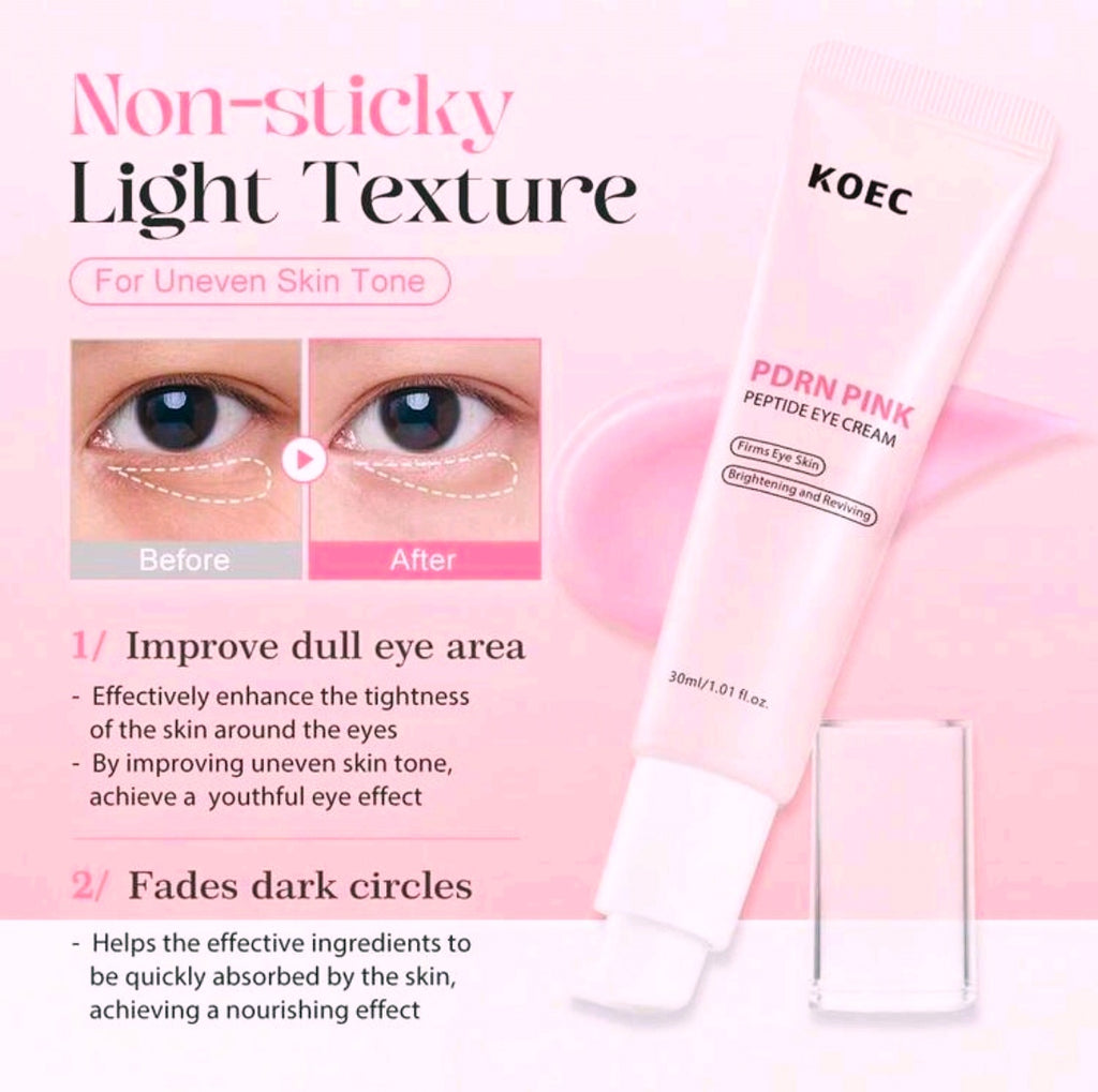 KOEC PDN Brightening Skincare Set: Brightening Serum + Collagen Capsule Cream + Nourishing Eye Cream, Hydrating & Firming Dual-Effect