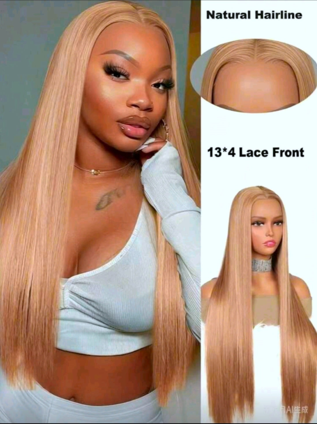 66cm Lace Wig With Baby Hair - No Glue Needed