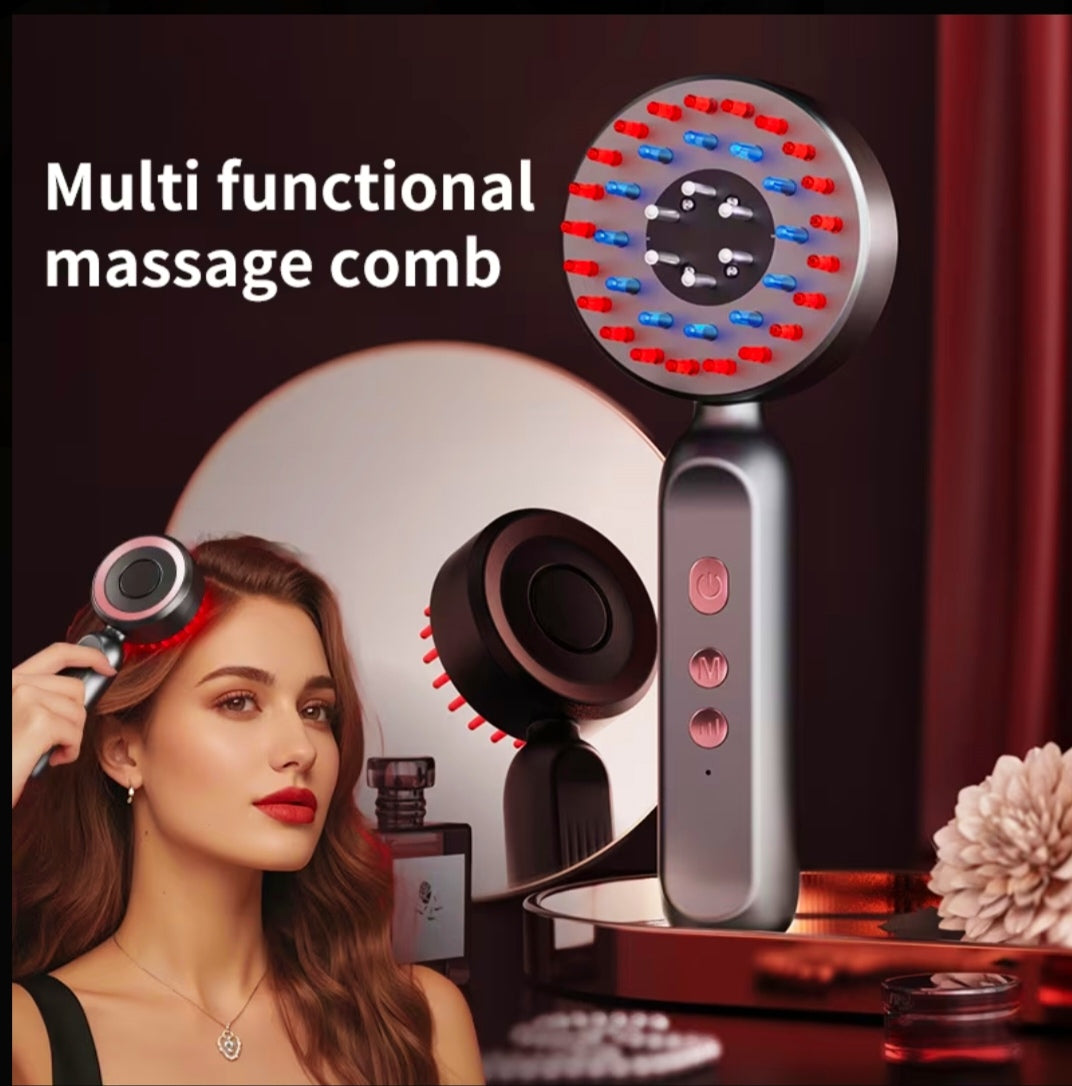 2-in-1 Electric Hair Brush and Scalp Massager for Hair - Hair Oil Applicator and Scalp