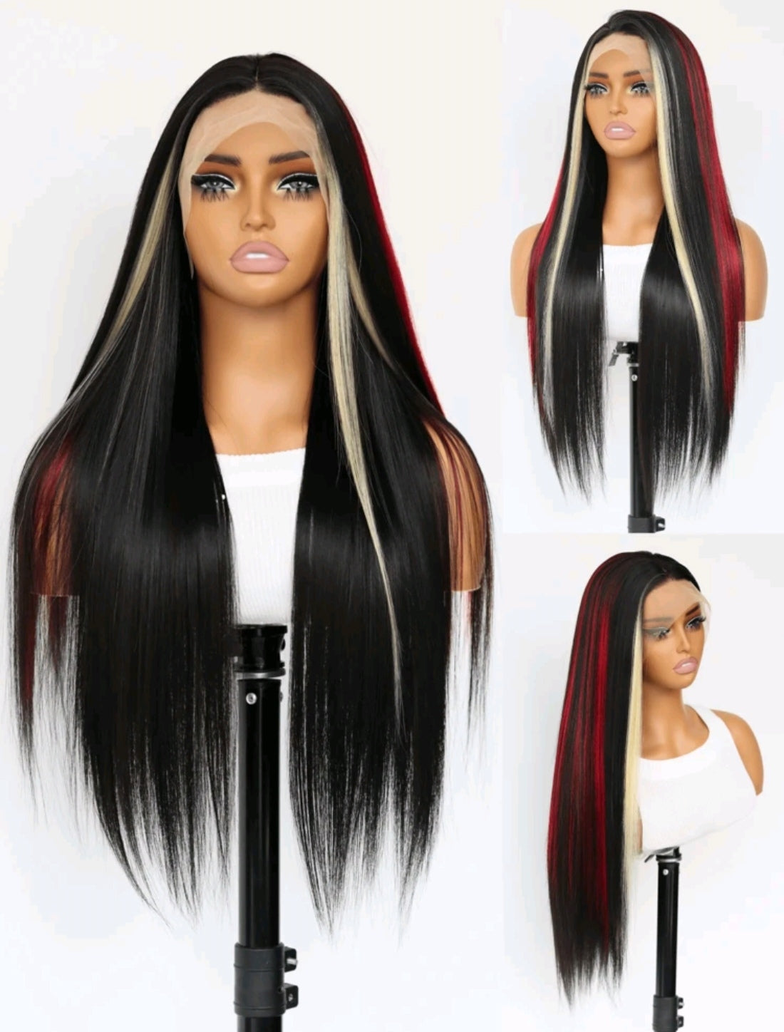 Ombre, Blonde, Red Wig