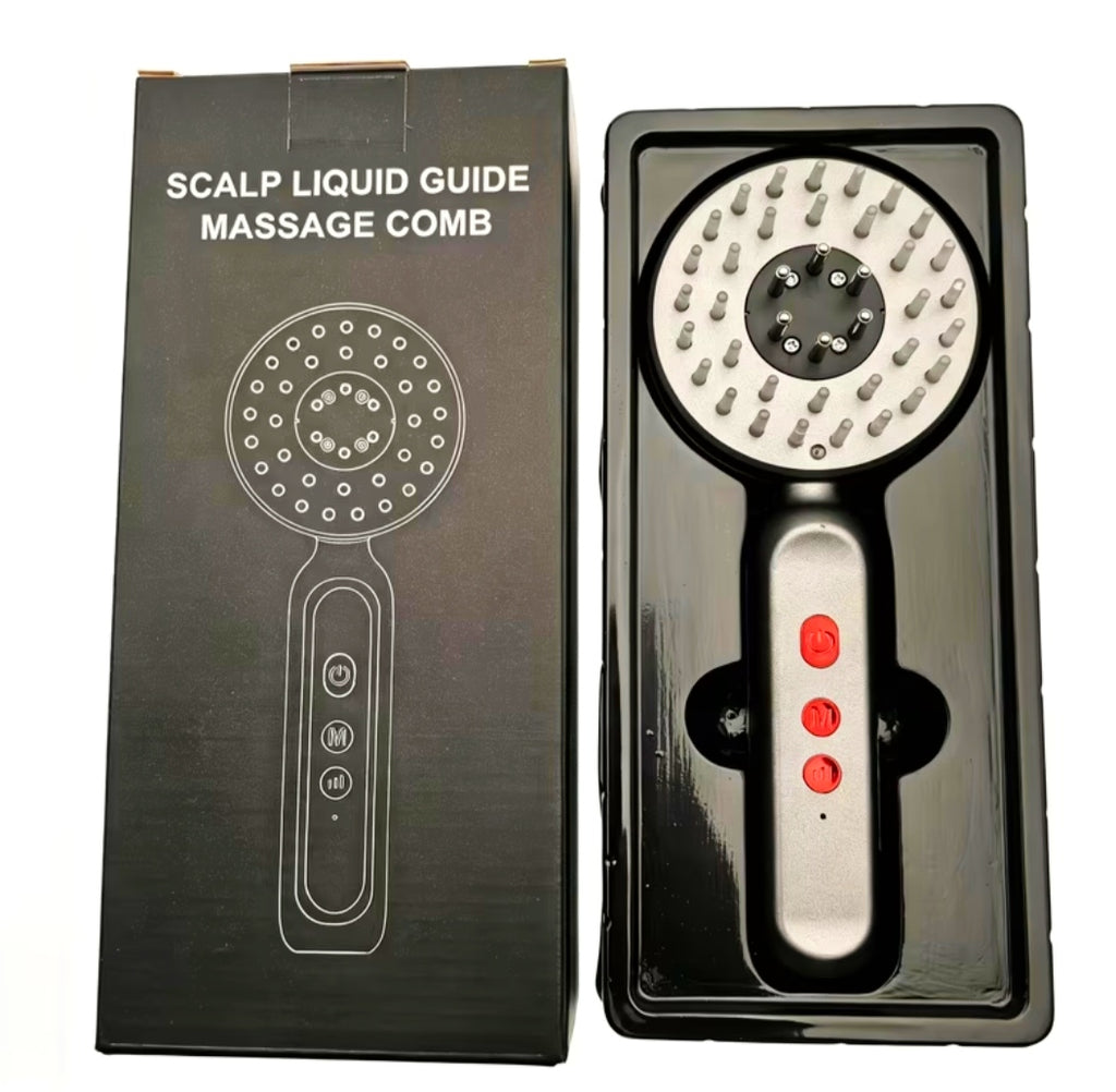 2-in-1 Electric Hair Brush and Scalp Massager for Hair - Hair Oil Applicator and Scalp