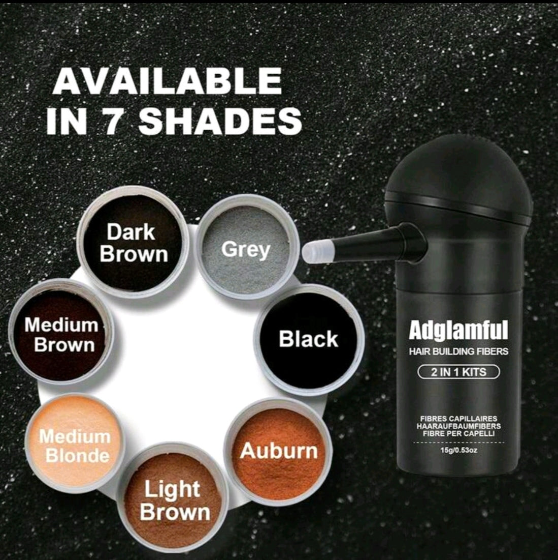 15g Hair Styling Fiber Powder With Spray