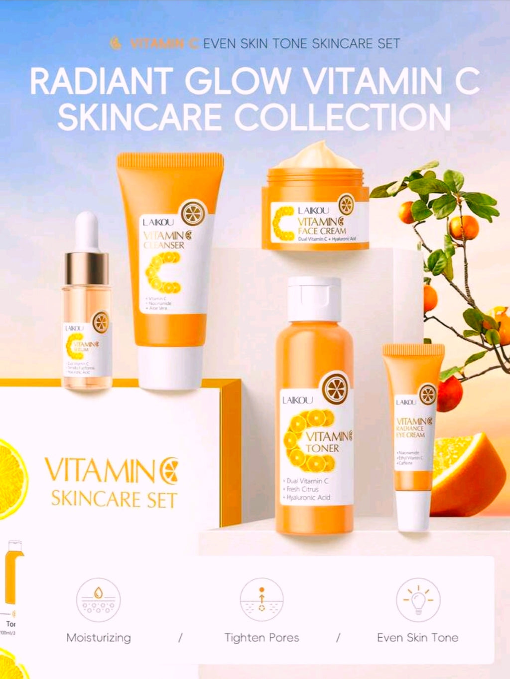 5-Piece Vitamin C Brightening Skincare Set