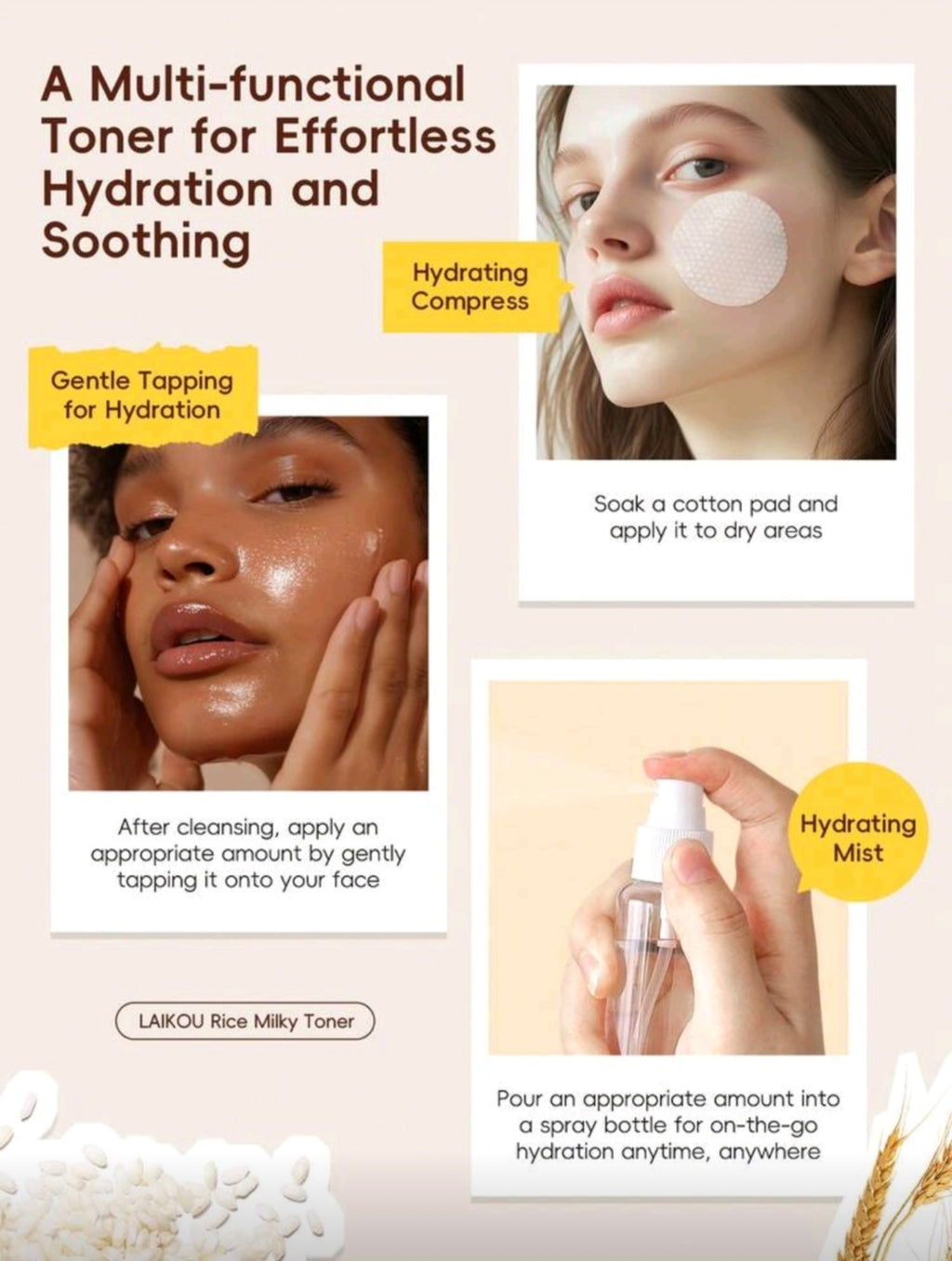 Laiko Rice Milky Toner - Glow In EVERY drop