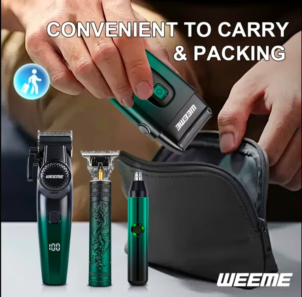 Men's Electric Set. Electric Hair Clipper + Fine Trimmer + Nose Hair Trimmer + Electric Shaver.