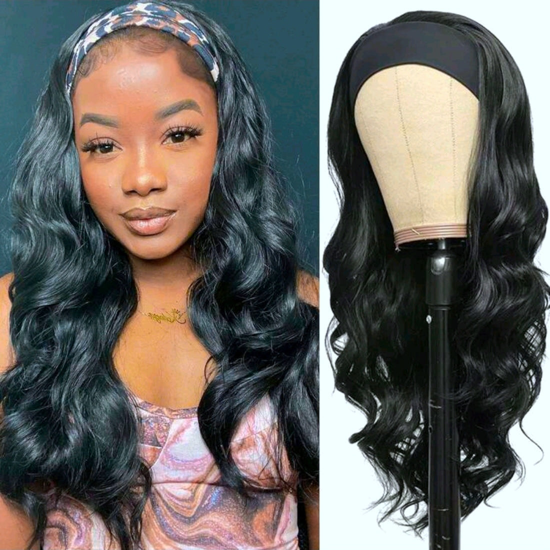 66cm Wavy Headband Wig