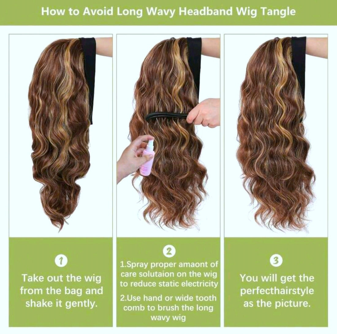66cm Wavy Headband Wig