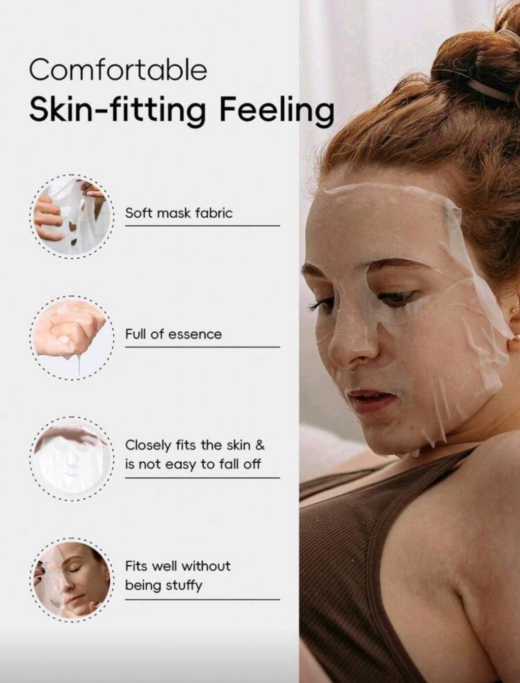 20 piece LAIKOU Korean Snail Collegen, Milk Silk or Vitamin C Moisturizing Face Mask