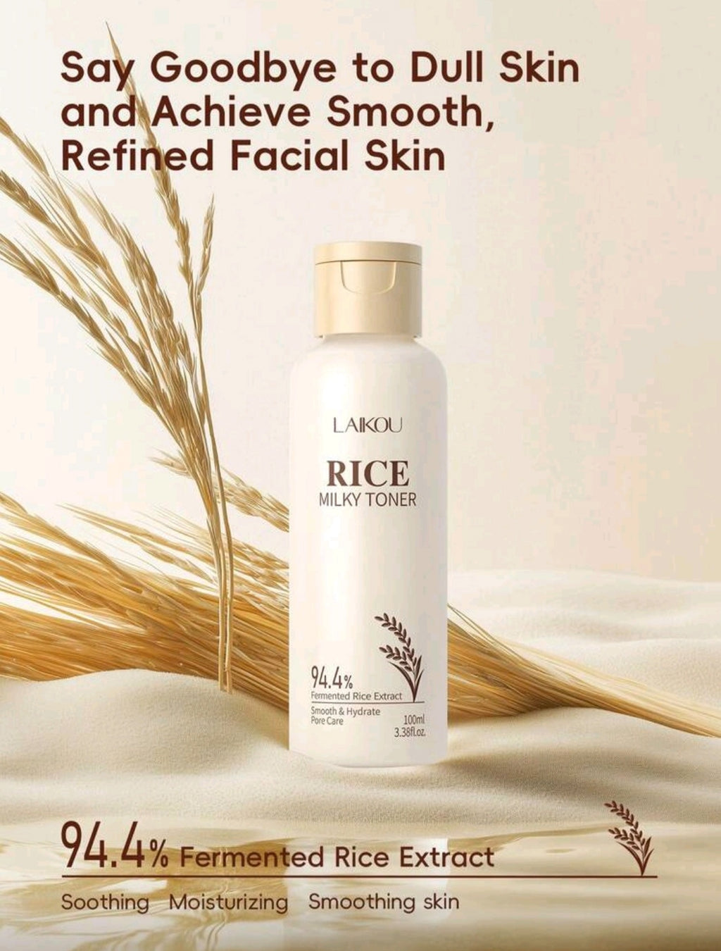 Laiko Rice Milky Toner - Glow In EVERY drop