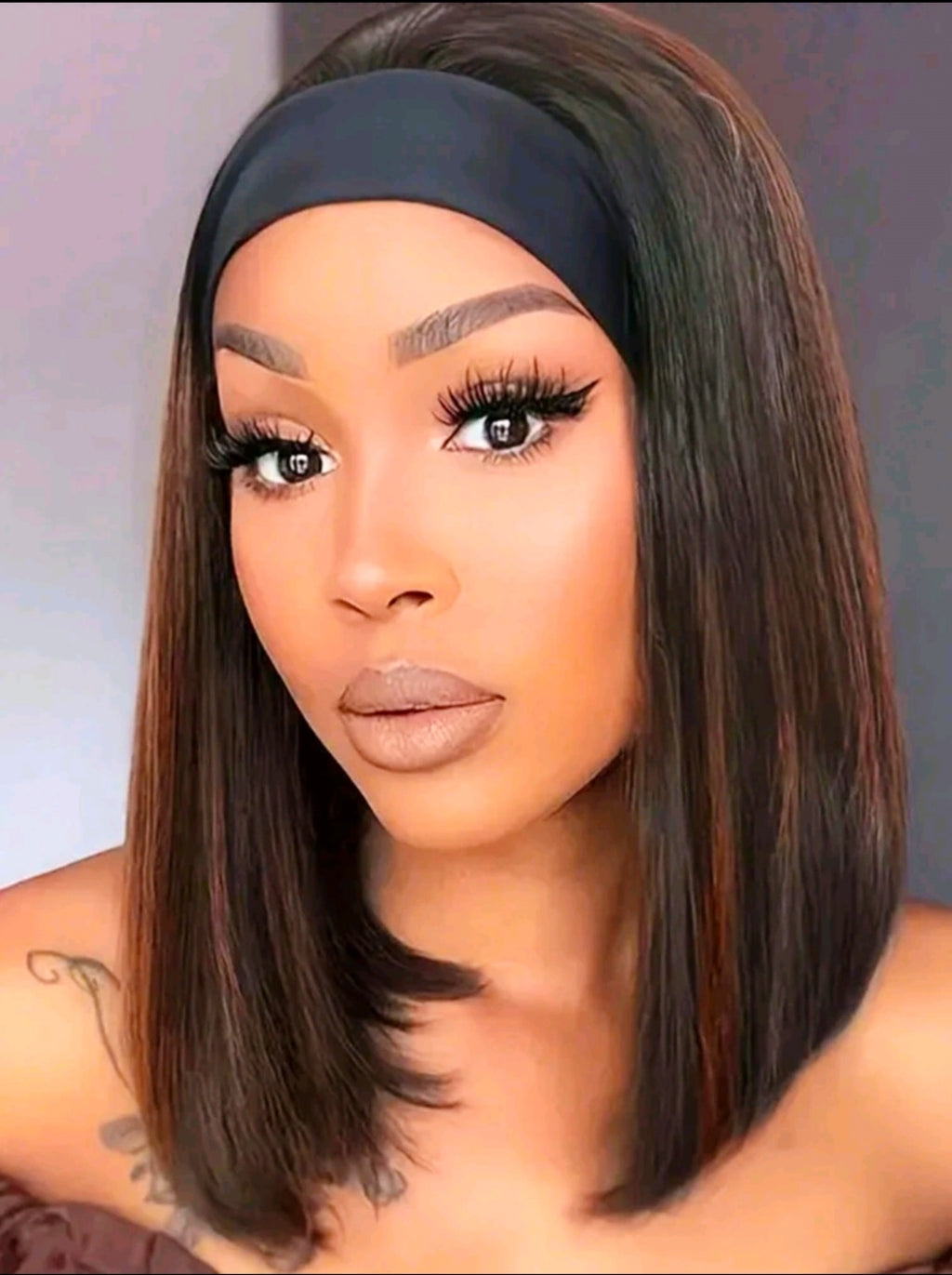 Glue free Easy-Wear Bob Headband Wig