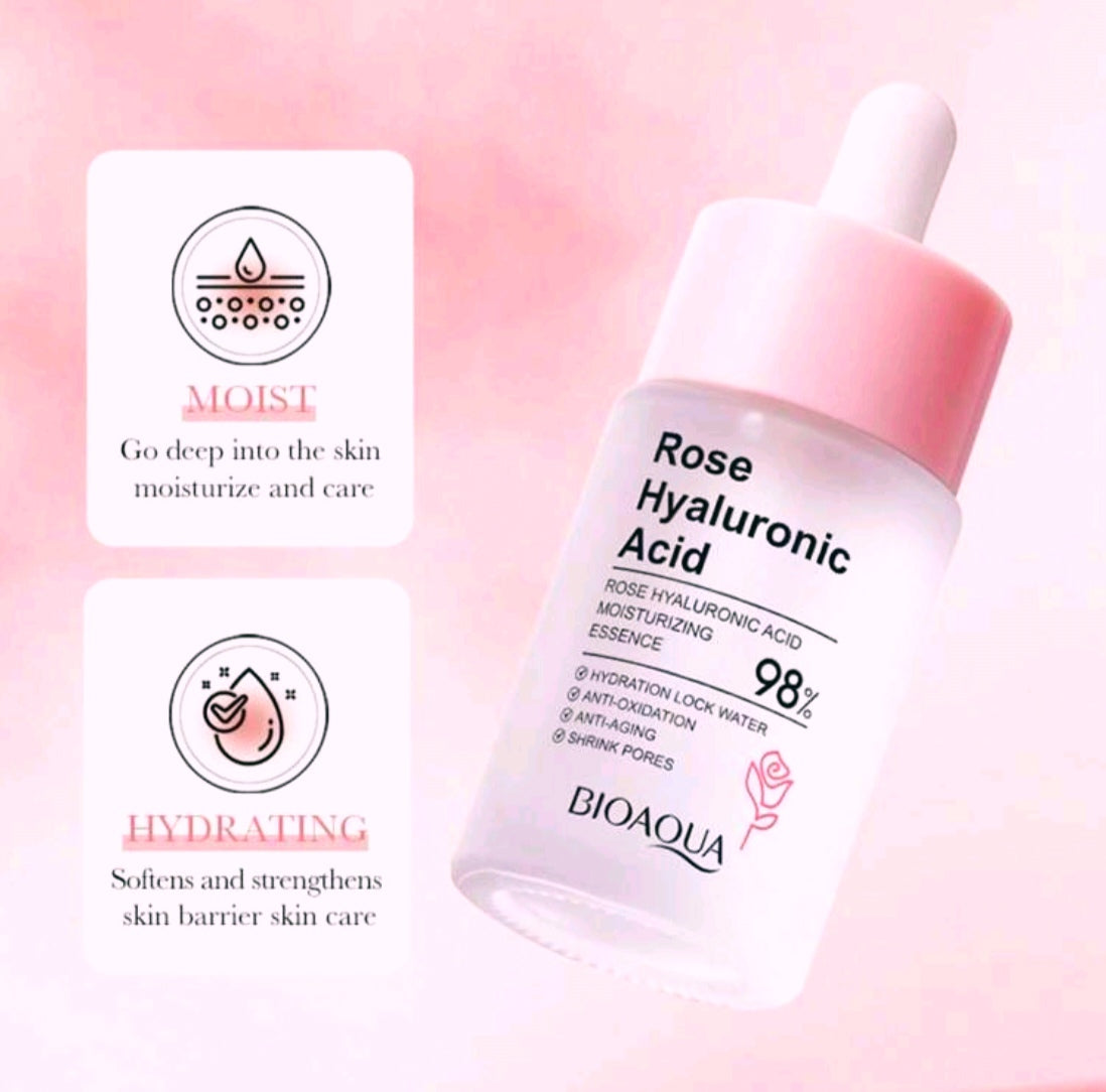 3 Piece Rose Hyaluronic Acid Moisturizing Set