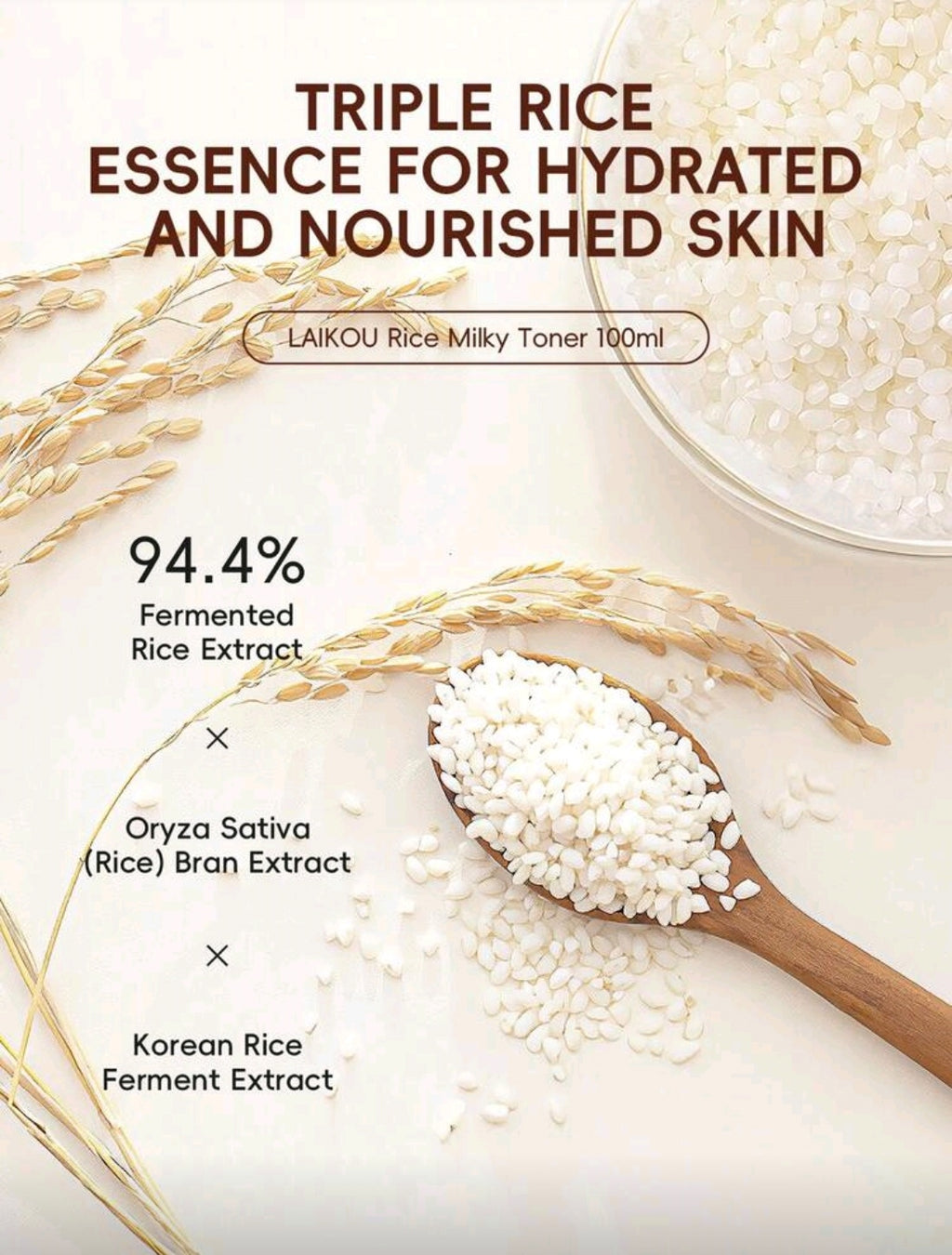 Laiko Rice Milky Toner - Glow In EVERY drop