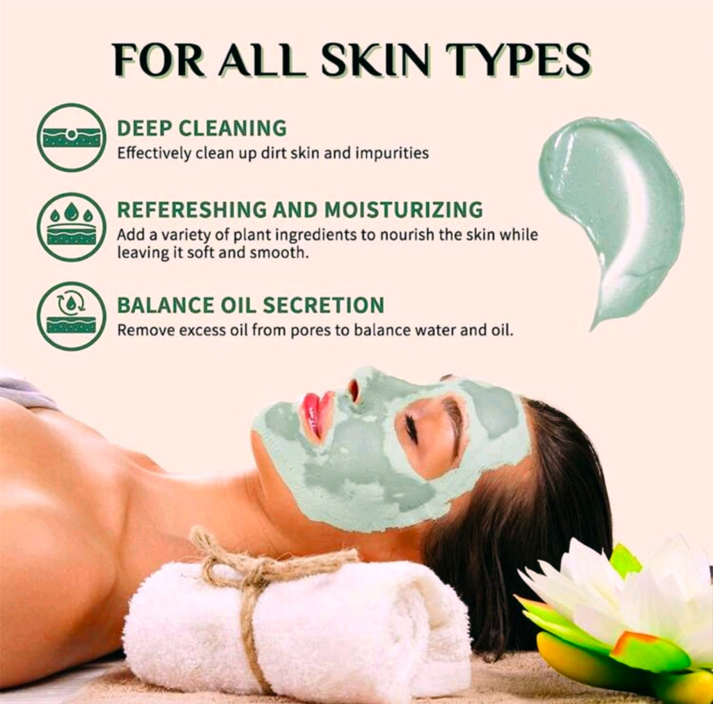 Blackhead Removal and Deep Pore Cleansing Moisturizing Brightening Green Tea Facial Mask