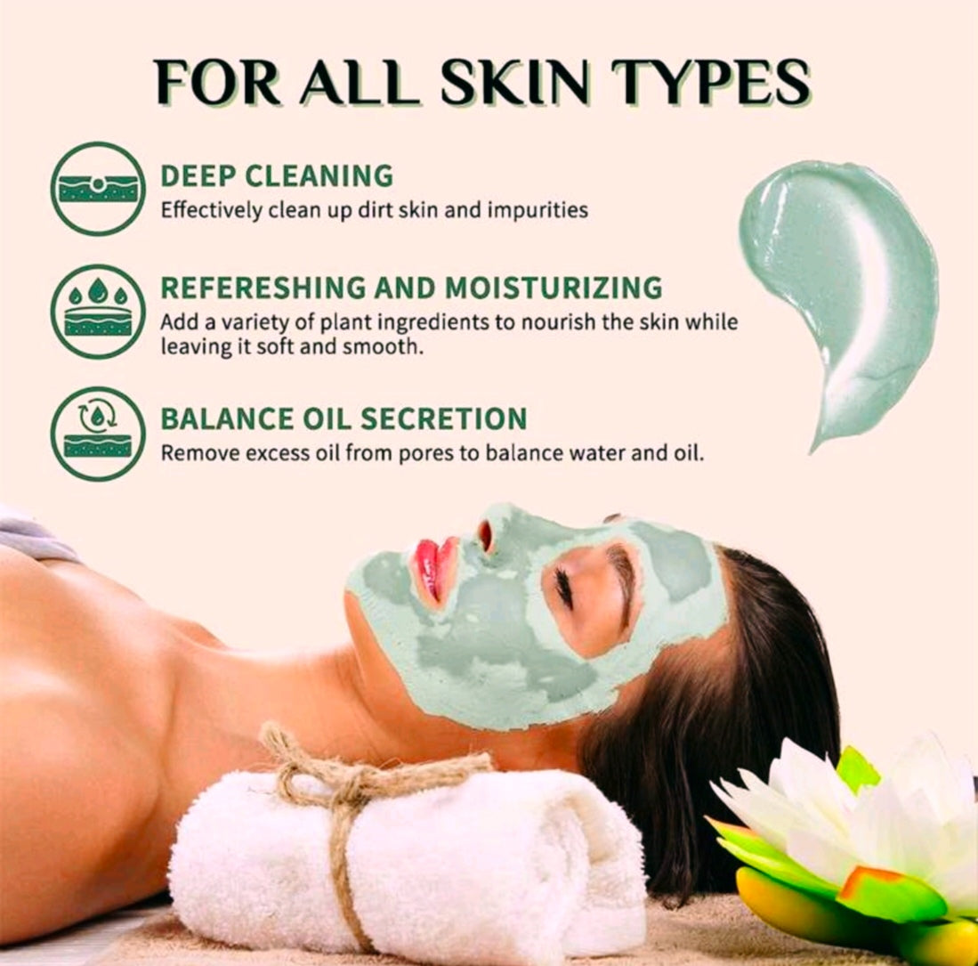 Blackhead Removal and Deep Pore Cleansing Moisturizing Brightening Green Tea Facial Mask