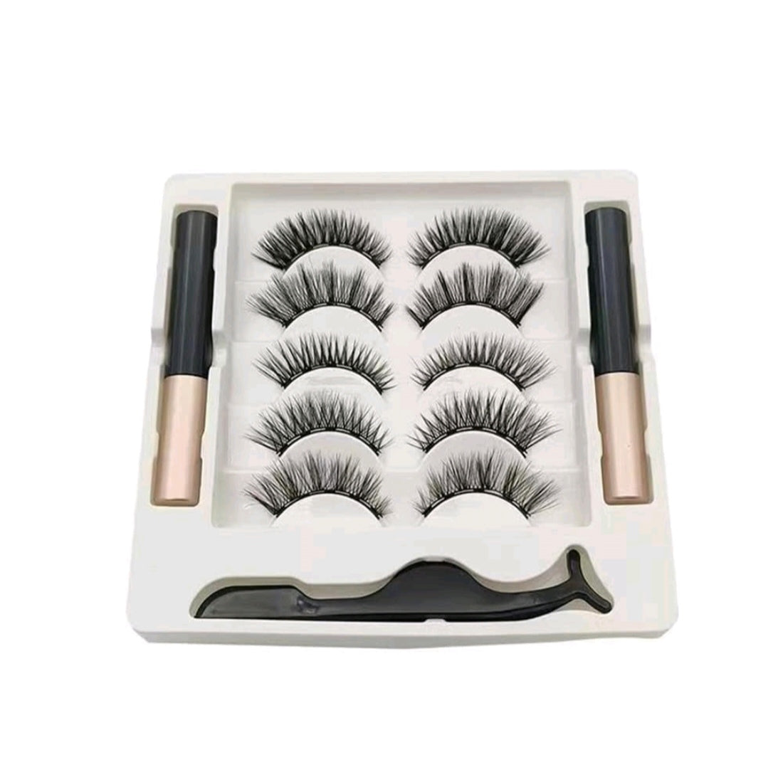 5 Pairs Magnetic Eyelashes Set