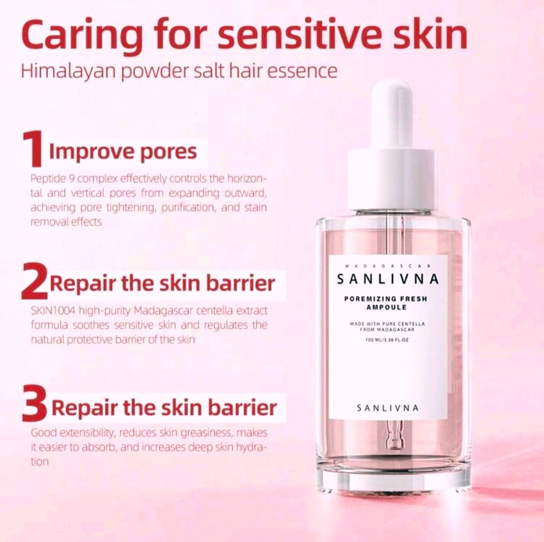 Centella Asiatica Rose Nourishing & Hydrating Skin 3 Skin Care Set