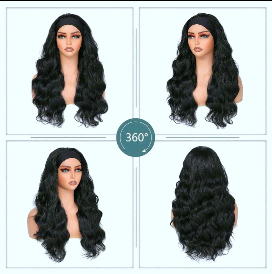 66cm Wavy Headband Wig