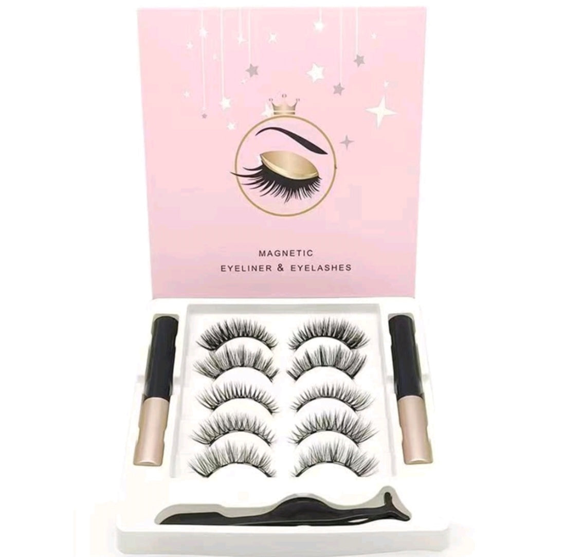 5 Pairs Magnetic Eyelashes Set