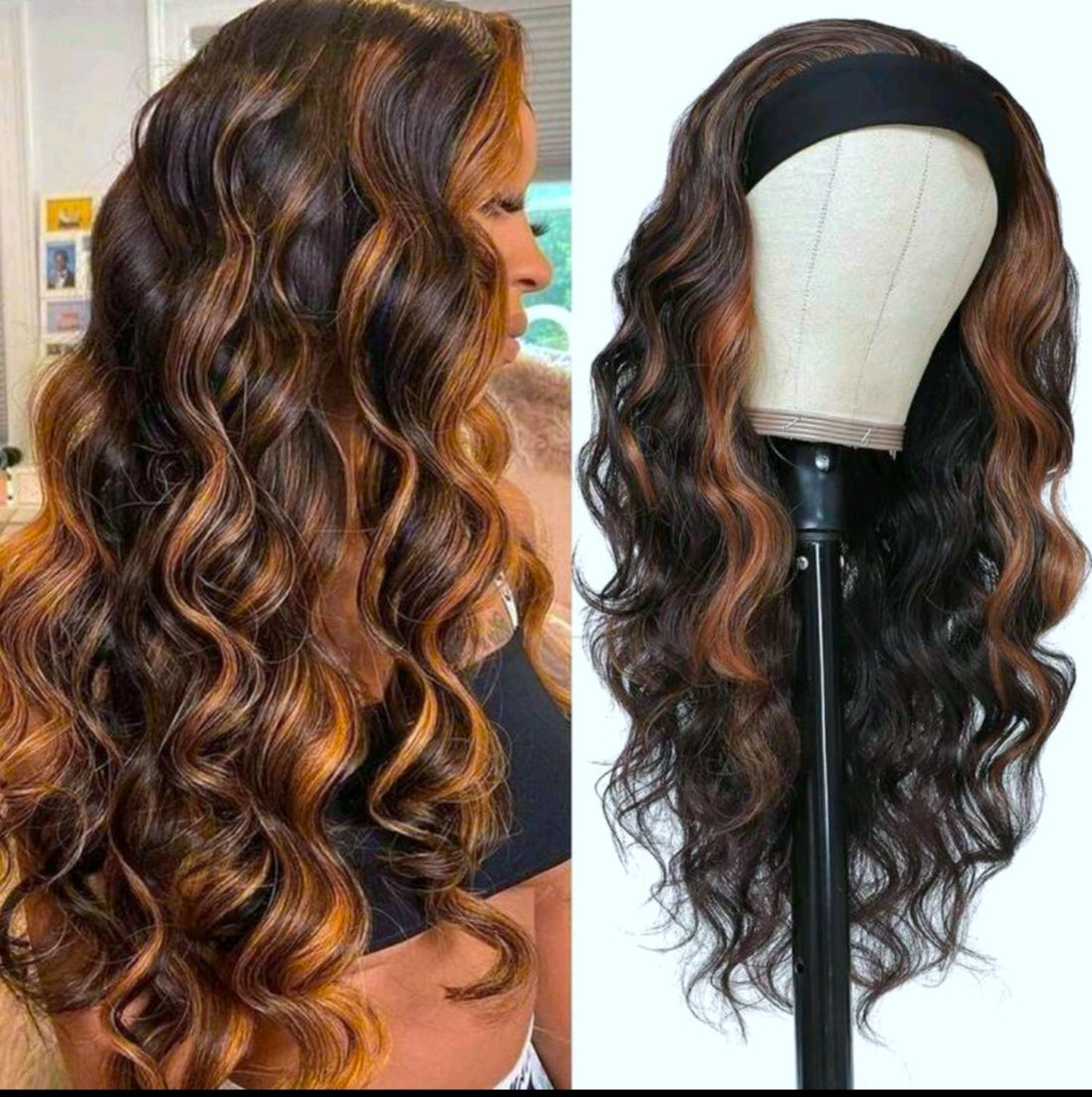 66cm Wavy Headband Wig