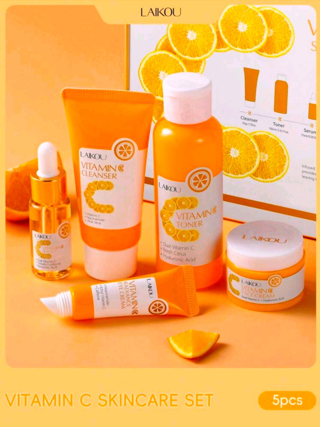 5-Piece Vitamin C Brightening Skincare Set