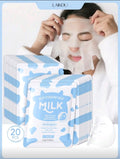 20 piece LAIKOU Korean Snail Collegen, Milk Silk or Vitamin C Moisturizing Face Mask